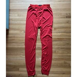 VTG Patagonia Base Layer Pants Mens L Red‎ Capilene Long Johns USA 87 Gorpcore